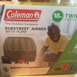 Coleman Twin Air Mattress with External pump-Grey